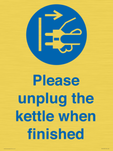 Please unplug the kettle when finished